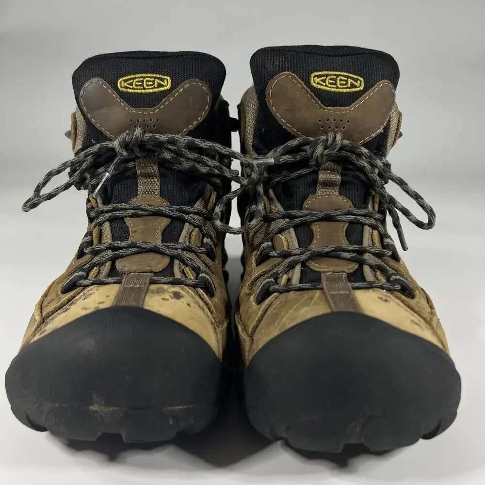 KEEN Targhee II Mid Waterproof Mens US Sz 8 Leather Textile Hiking Boots 1008418 - Picture 6 of 13